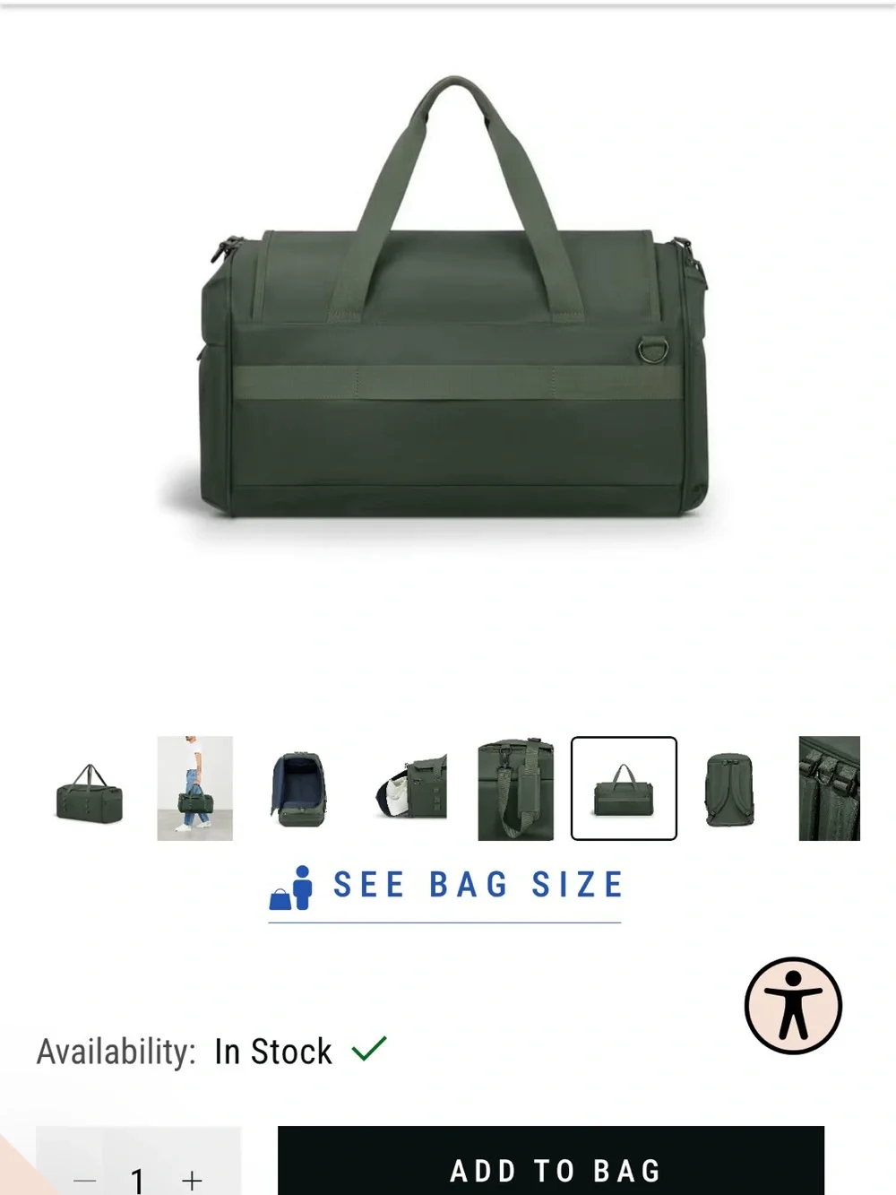 City Plume 72H Duffel Bag — Olive Green